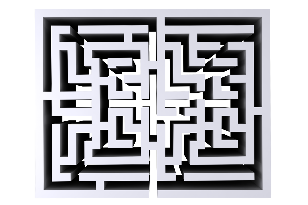 Digital PNG Illustration of White Maze on Transparent Background - Download Free Stock Images Pikwizard.com