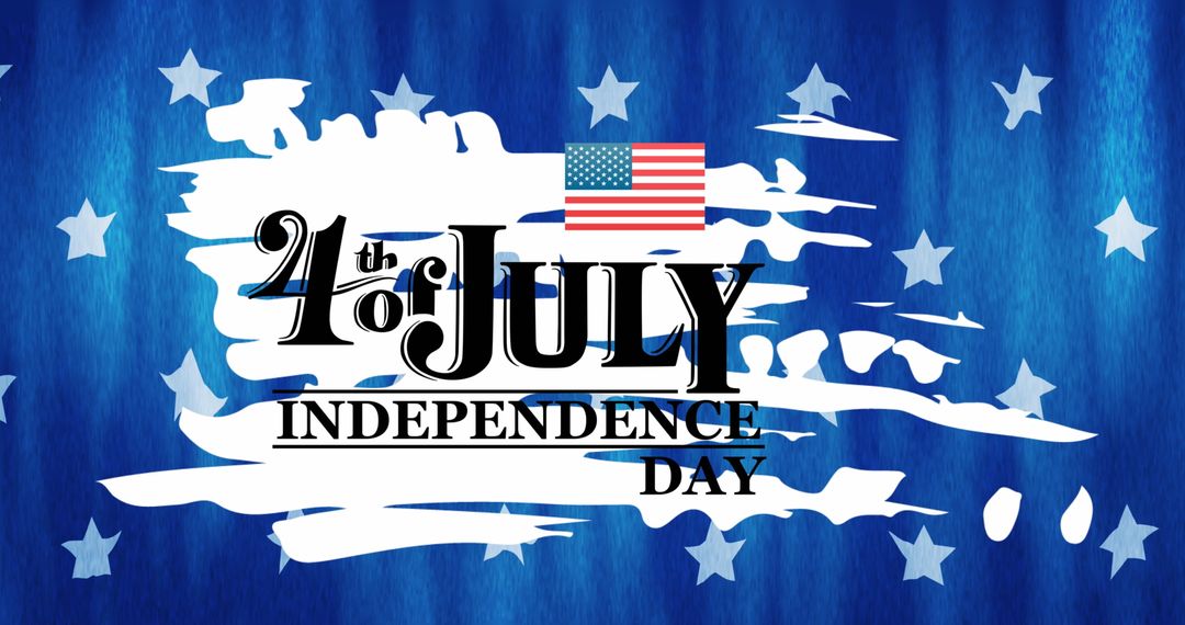 4th of July Independence Day Graphic with American Flag