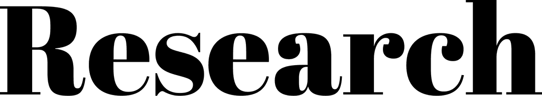 Black Transparent Research Text and Magnifying Glass