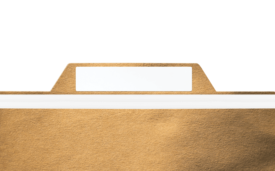 Gold and White Banner on Transparent Background with Copy Space