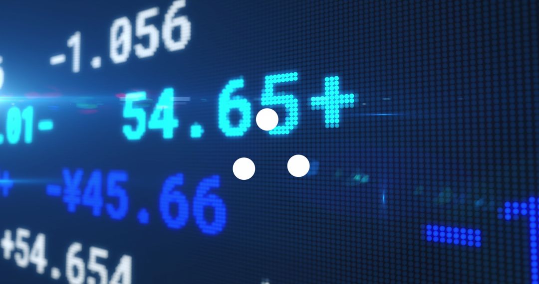 Digital Stock Display with Financial Indicators