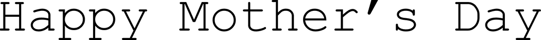 Transparent Happy Mother's Day Typeface Message Design