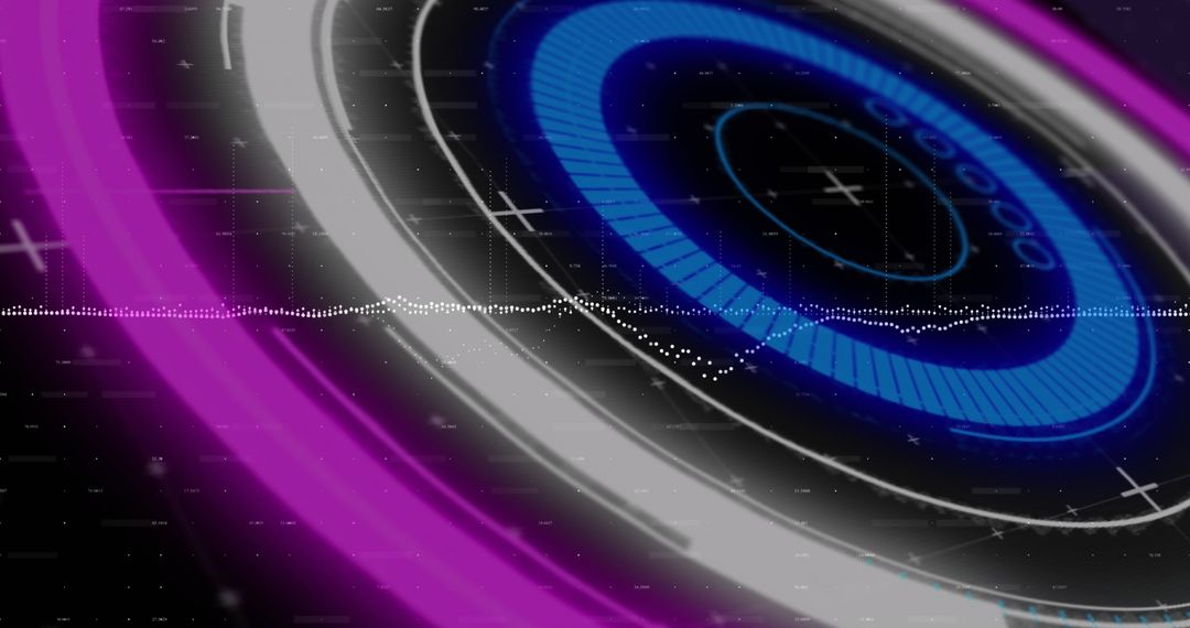 Futuristic Digital Data Processing with Circular Interface