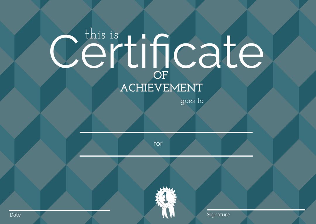 Modern Geometric Certificate Design for Professional Recognition - Download Free Stock Templates Pikwizard.com