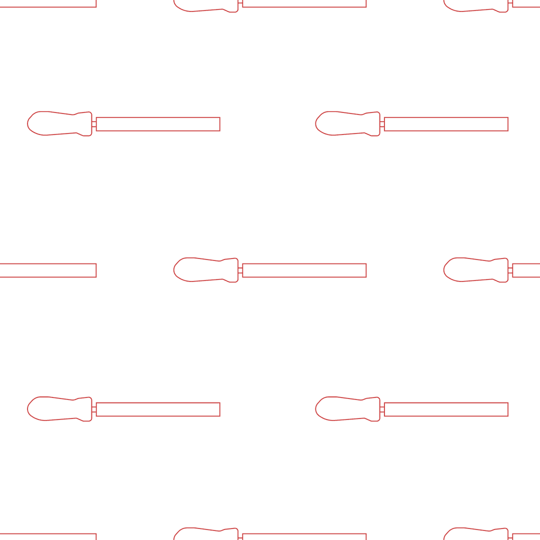 Transparent Chisel Outline on Black Background with Red Accents