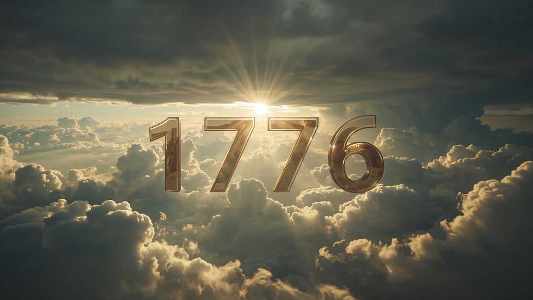Golden Year 1776 Above Dramatic Cloudscape