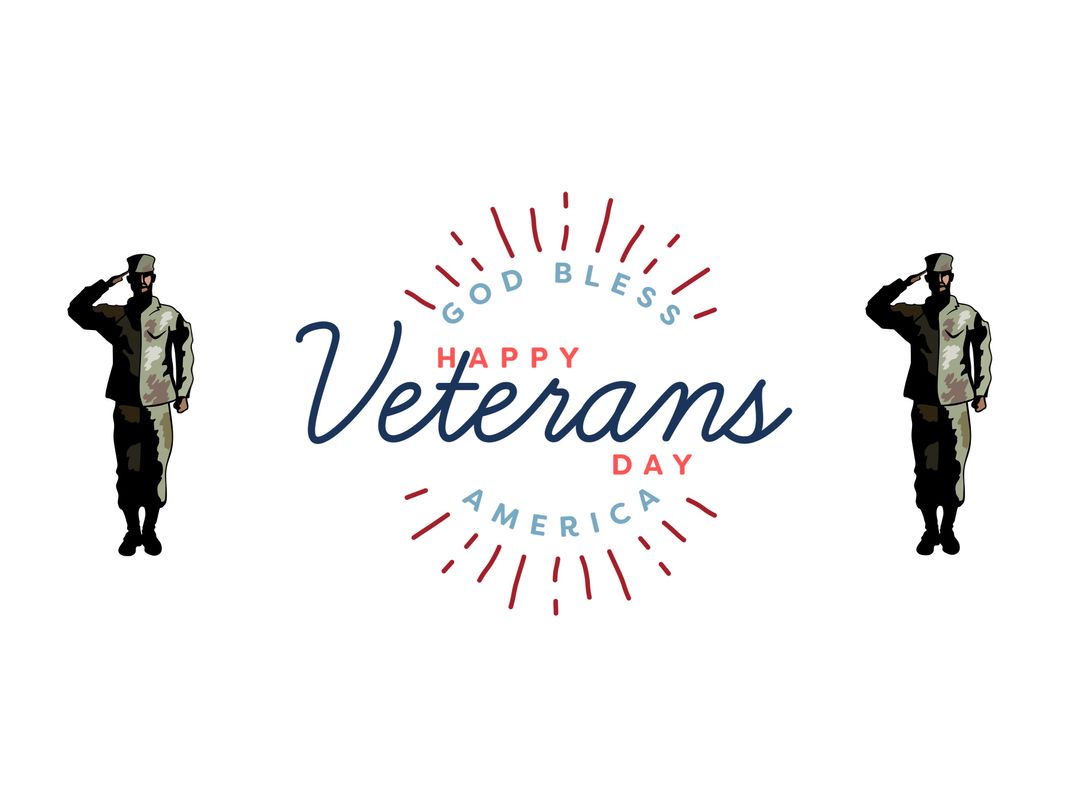 Patriotic Veterans Day Salute with Heartfelt Message