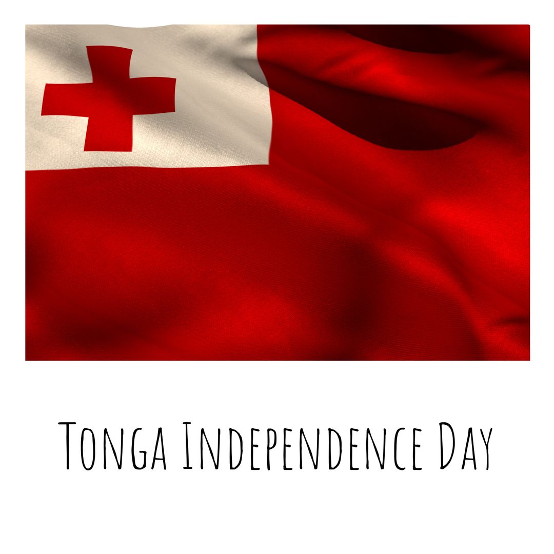 Tonga National Flag Celebrating Independence