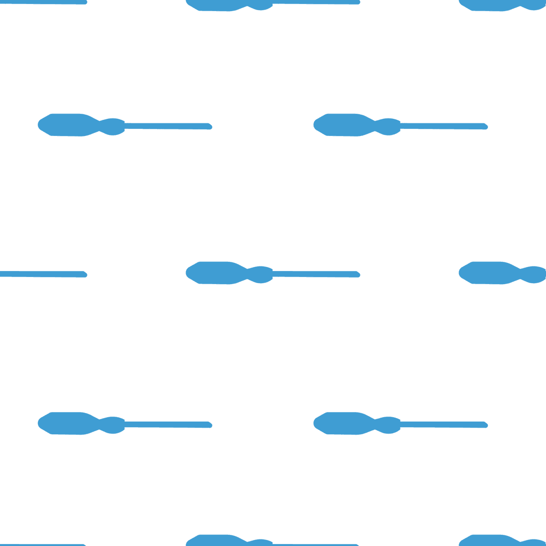 Pattern of Blue Screwdrivers on Transparent Background
