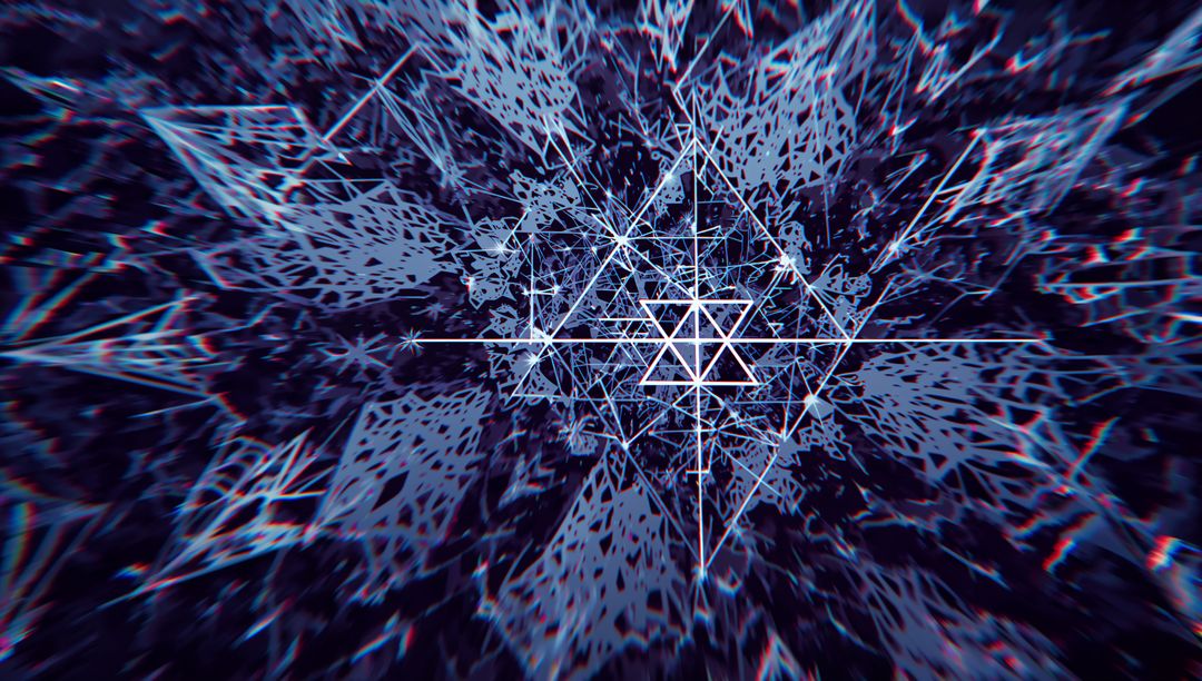 Futuristic Fractal Geometry with Intersecting Triangles