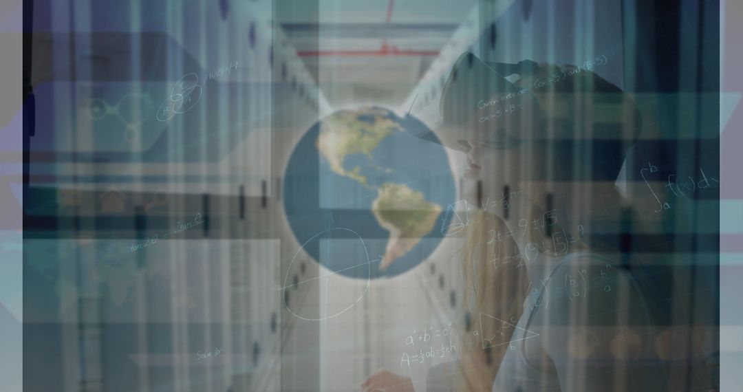 Virtual Reality in Data Center Globe and Equations