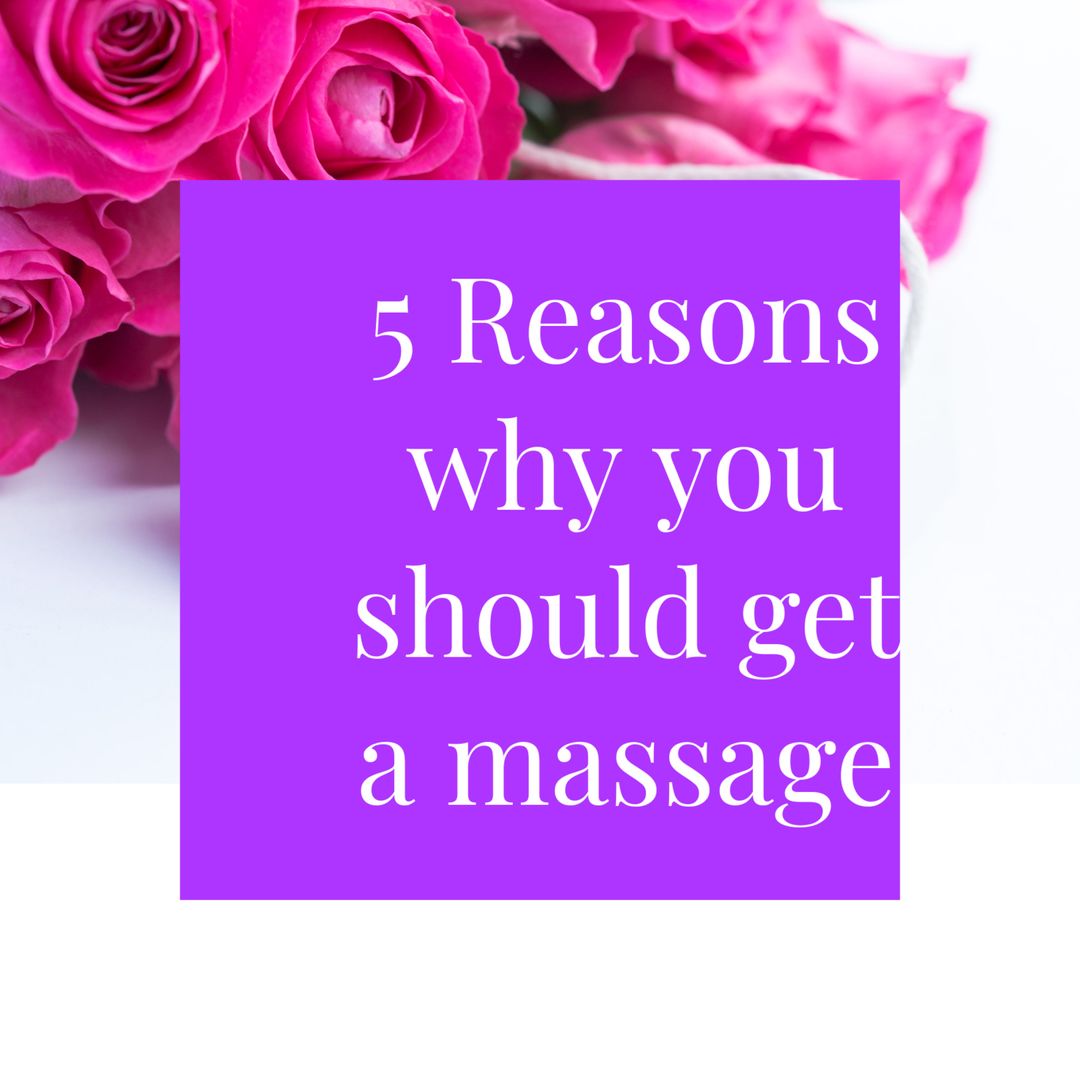 Relaxation Benefits Explained with Vibrant Rose and Text Overlay