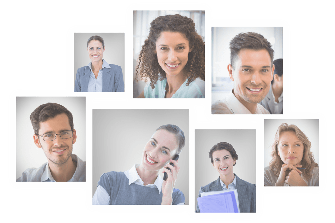 Business Team Illustrations on Transparent Background