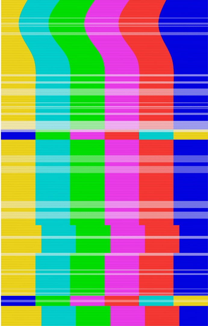 Abstract Glitch Pattern with Transparent Vibrant Bars