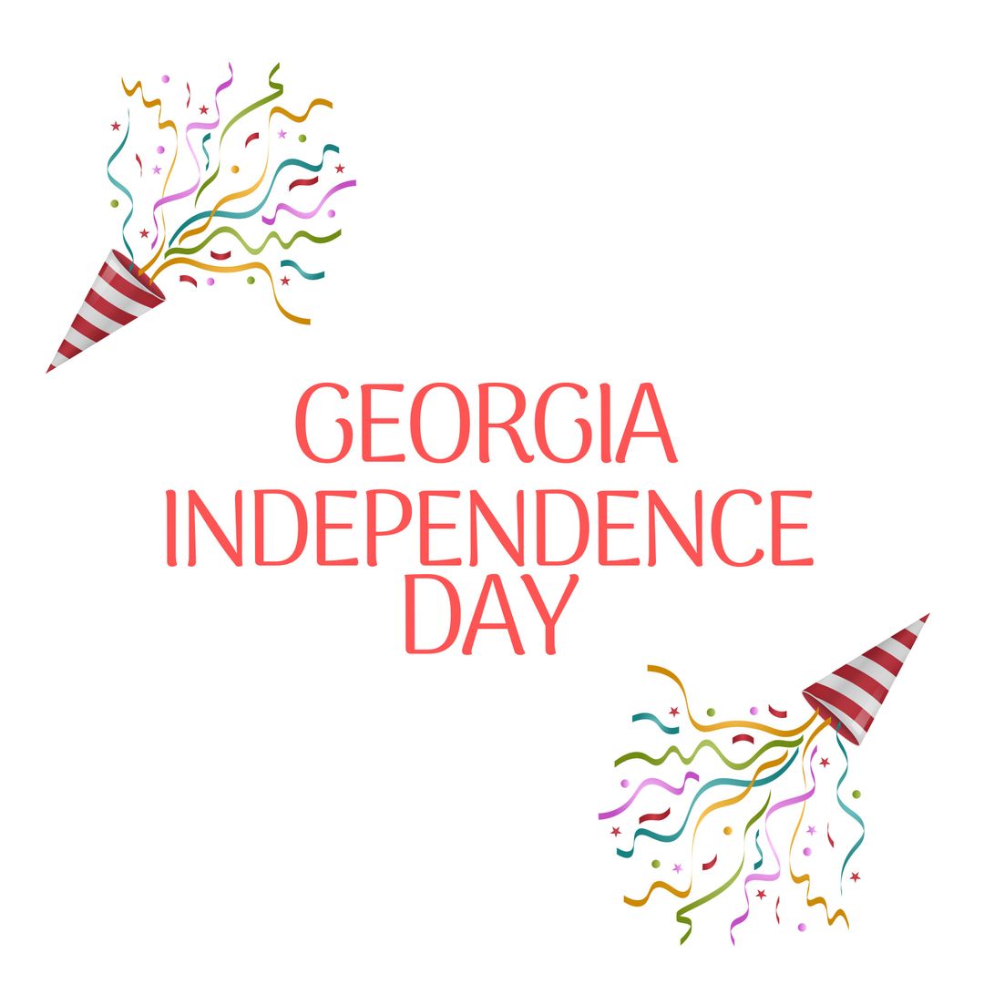Celebrate Georgia Independence Day with Festive Confetti Design