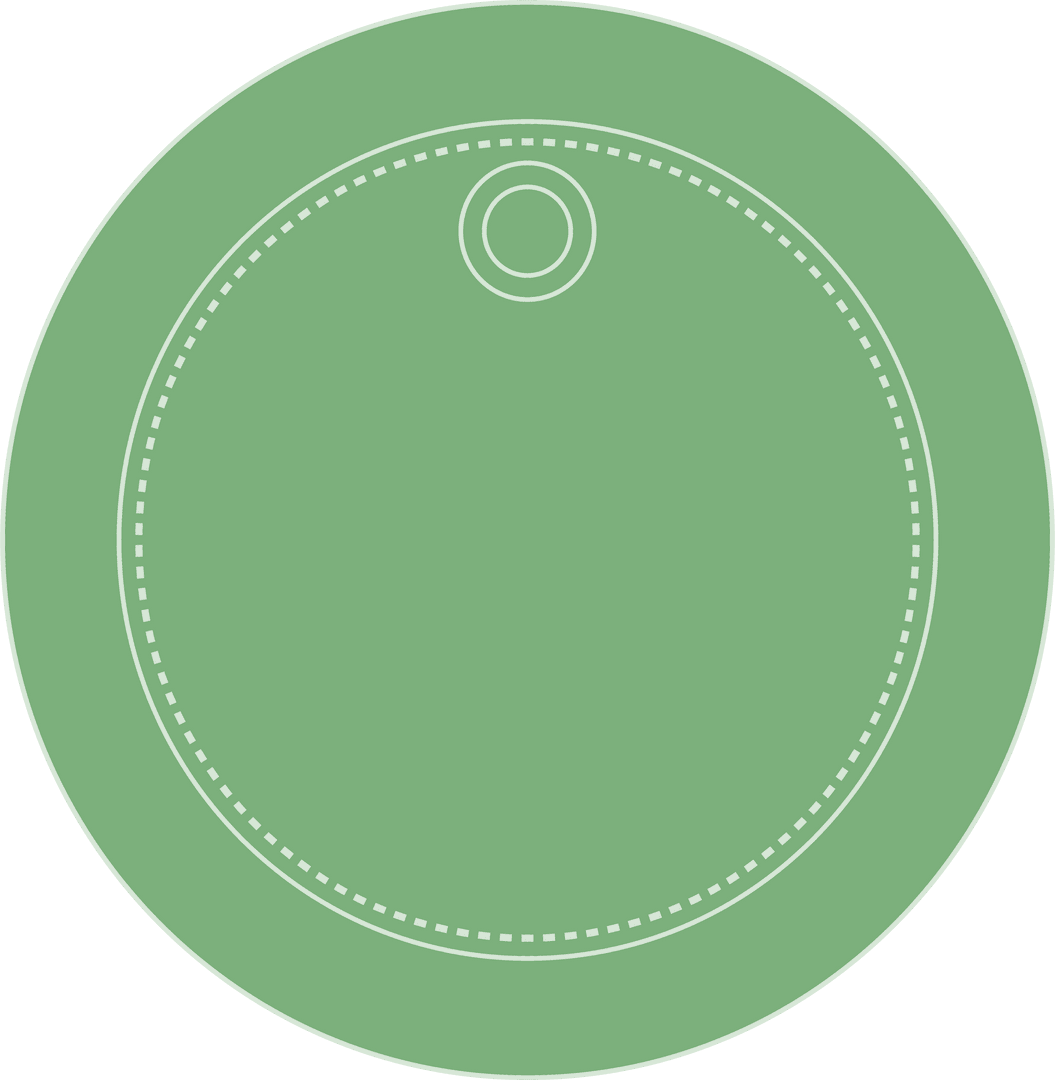 Green Circular Gift Tag with Transparent Background for Custom Design