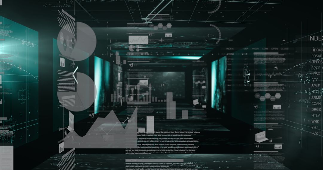 futuristic interface with data charts and graphs - Free Images, Stock Photos and Pictures on Pikwizard.com