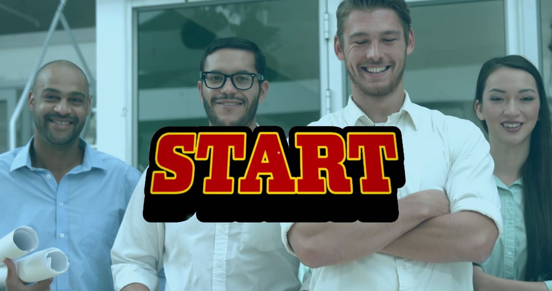 Smiling Team Ready to Begin Project with Enthusiasm