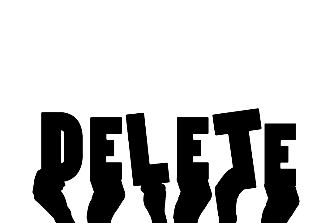 Hands Typing Delete Text Digital Illustration Transparent Background