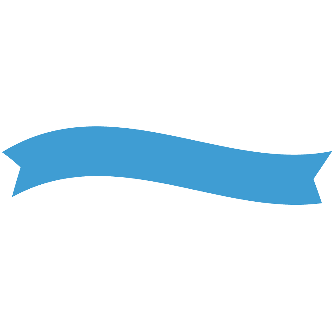 Blue Ribbon with Copy Space on Transparent Background