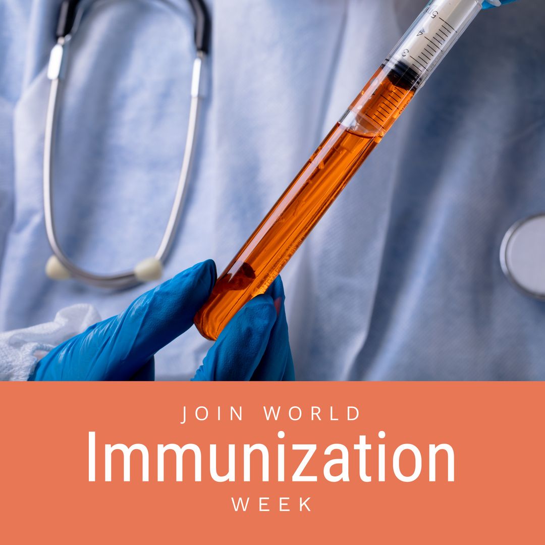 World Immunization Week Health Awareness Concept with Doctor