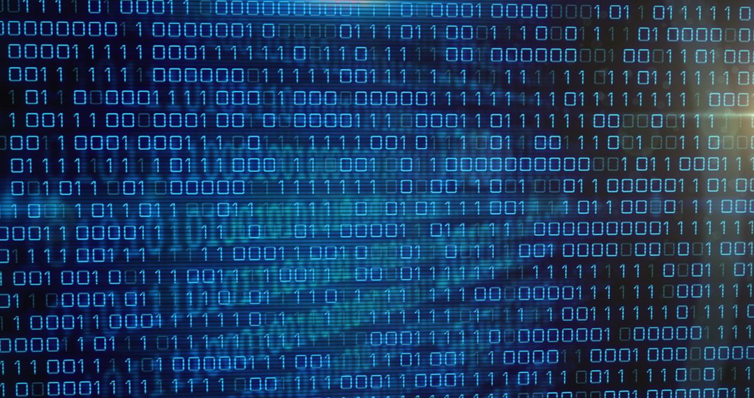 Binary Code Data Stream on Dark Background, Technology Concept - Free Images, Stock Photos and Pictures on Pikwizard.com