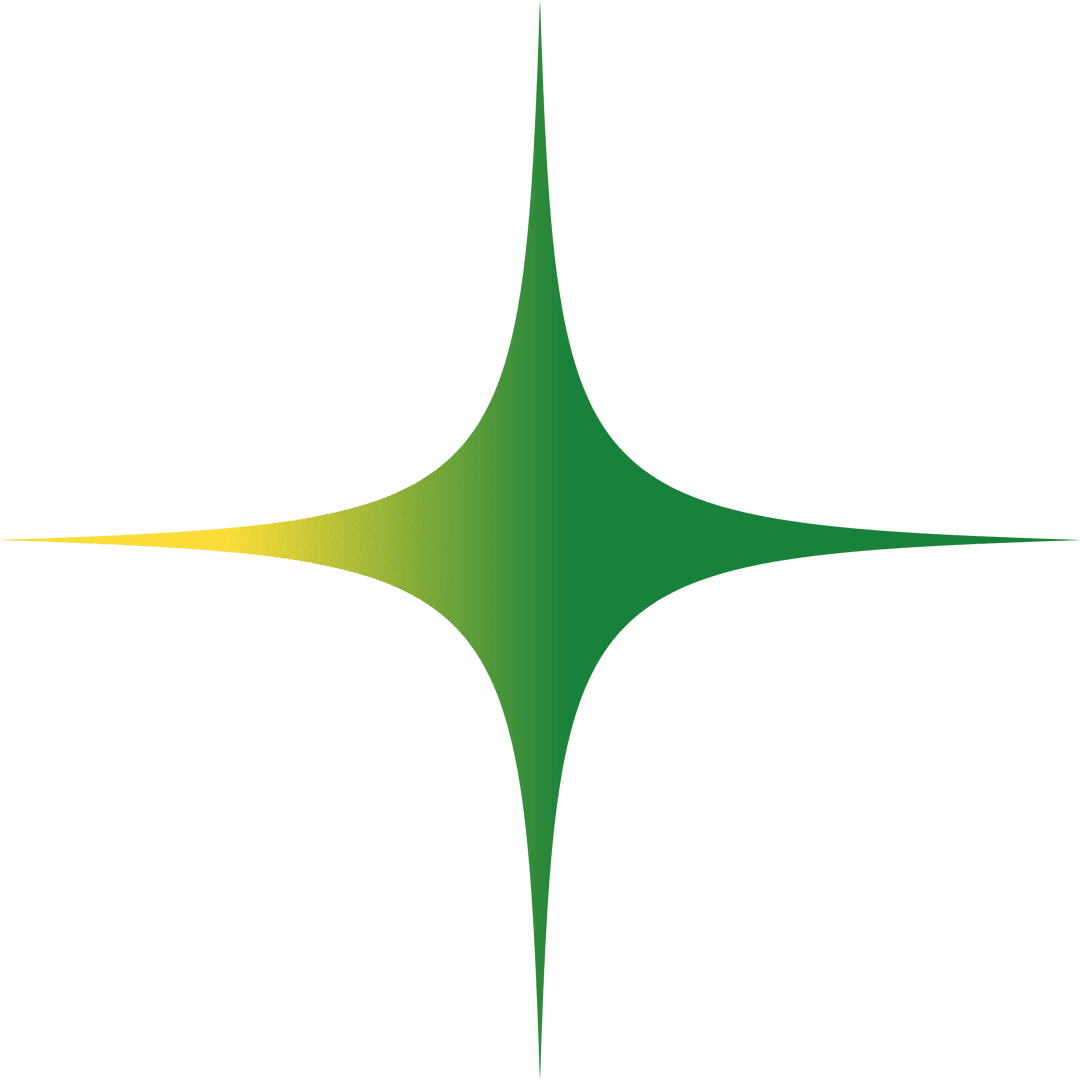 Symmetrical Star with Gradient on Transparent Background