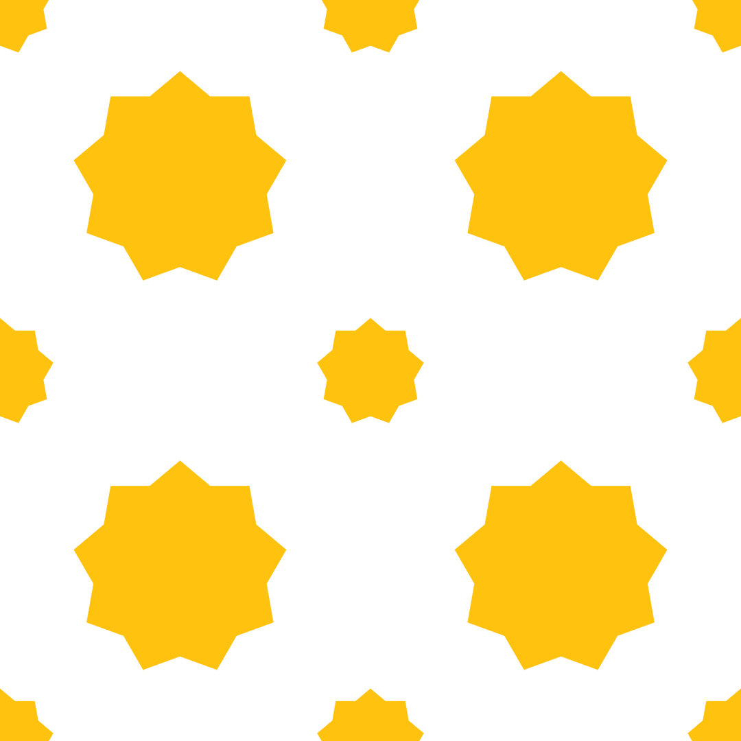 Yellow Star Pattern on Transparent Background for Creative Designs