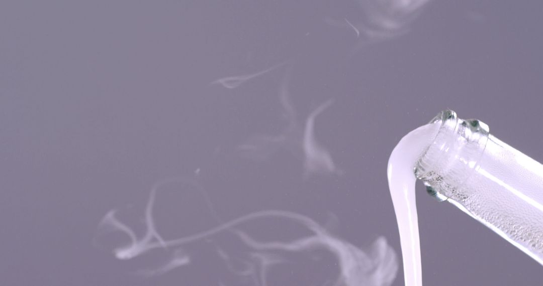 Champagne Overflow Creates Dramatic Effect with Smoke