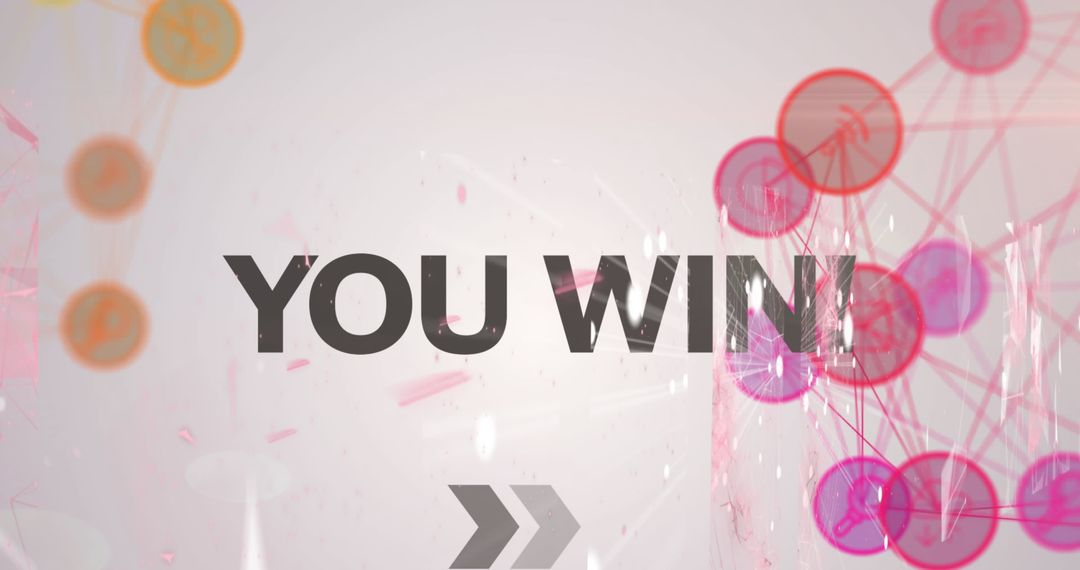 You Win Text Over Data Processing Background in Abstract Style - Free Images, Stock Photos and Pictures on Pikwizard.com