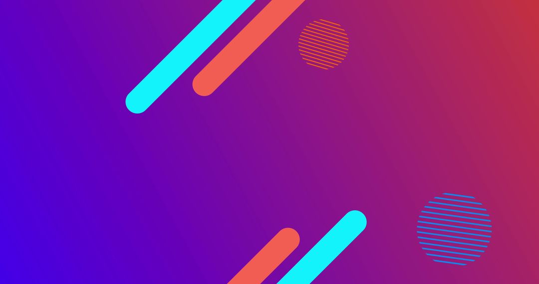 Vibrant Abstract Shapes on Gradient Pink Background