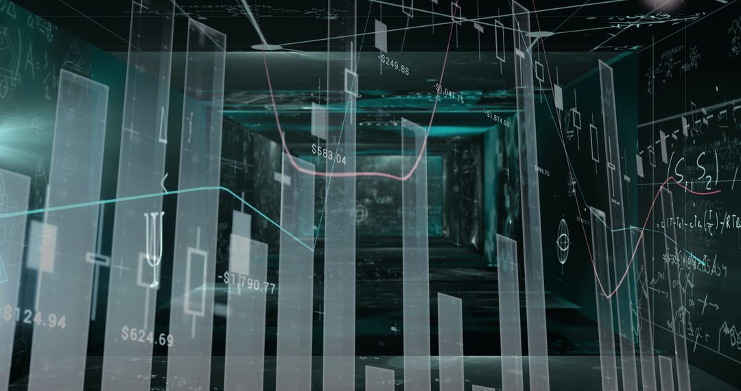 Abstract Financial Data and Analysis Concept with Digital Charts