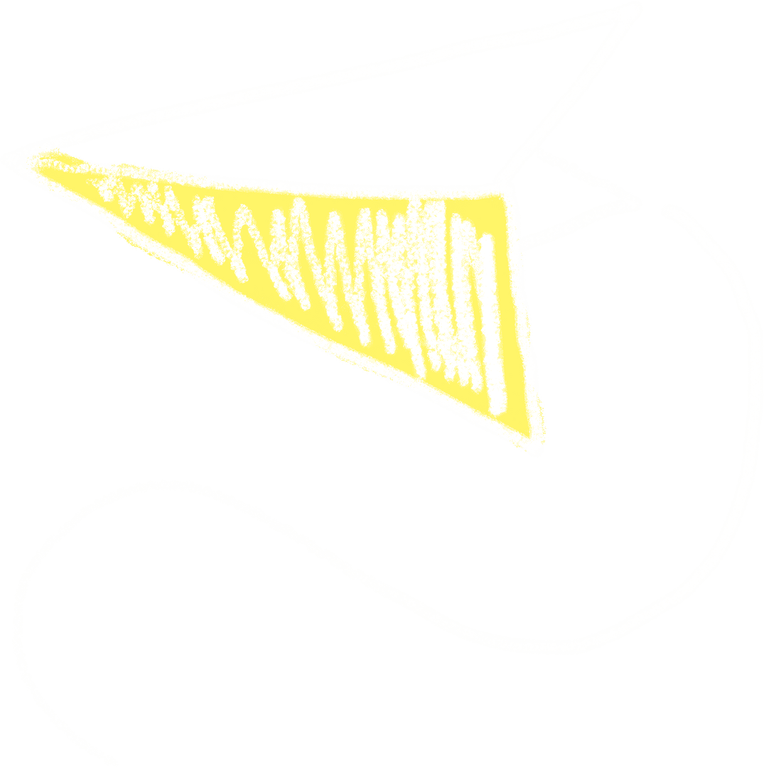 Transparent Chalk Sketch of Yellow Paper Plane on Board
