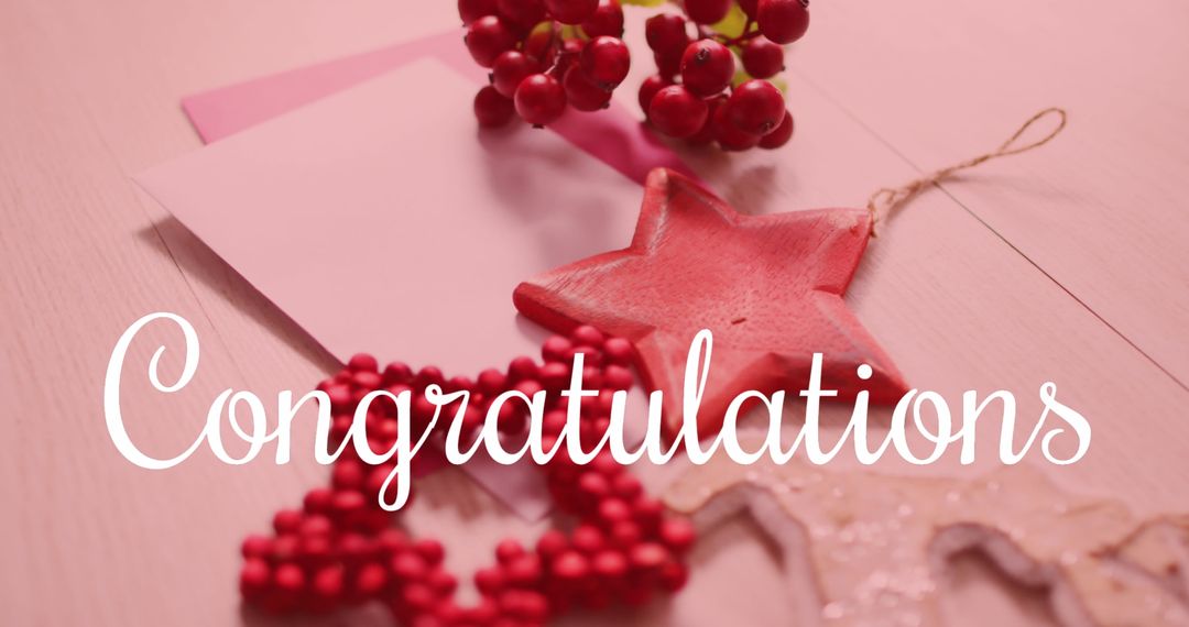 Rustic Holiday Celebration Red and Pink Festive Ornament Arrangement