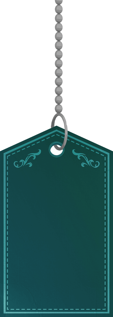 Blank Hanging Label on Transparent Background