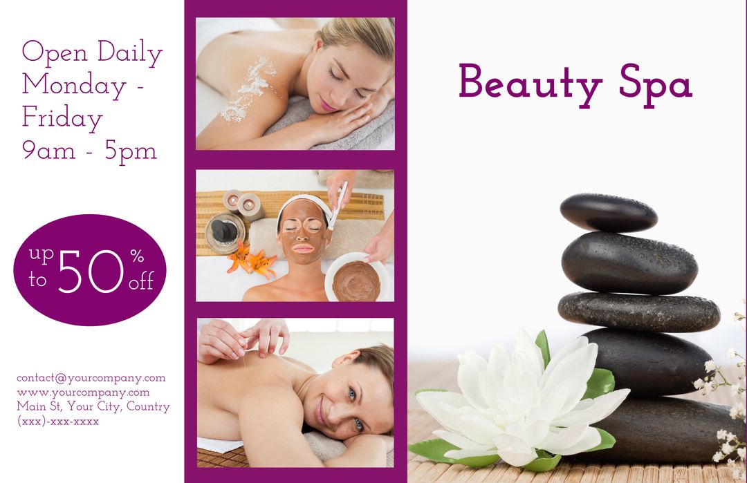 Elegant Spa Promotional Template for Wellness Retreats - Download Free Stock Templates Pikwizard.com