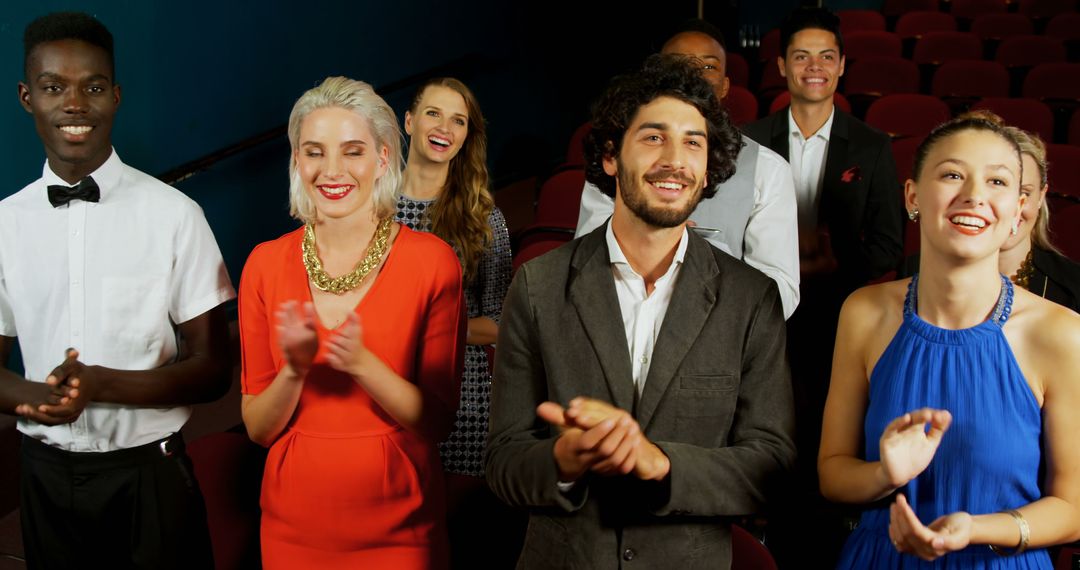 Diverse Group of People Clapping in Theater - Free Images, Stock Photos and Pictures on Pikwizard.com