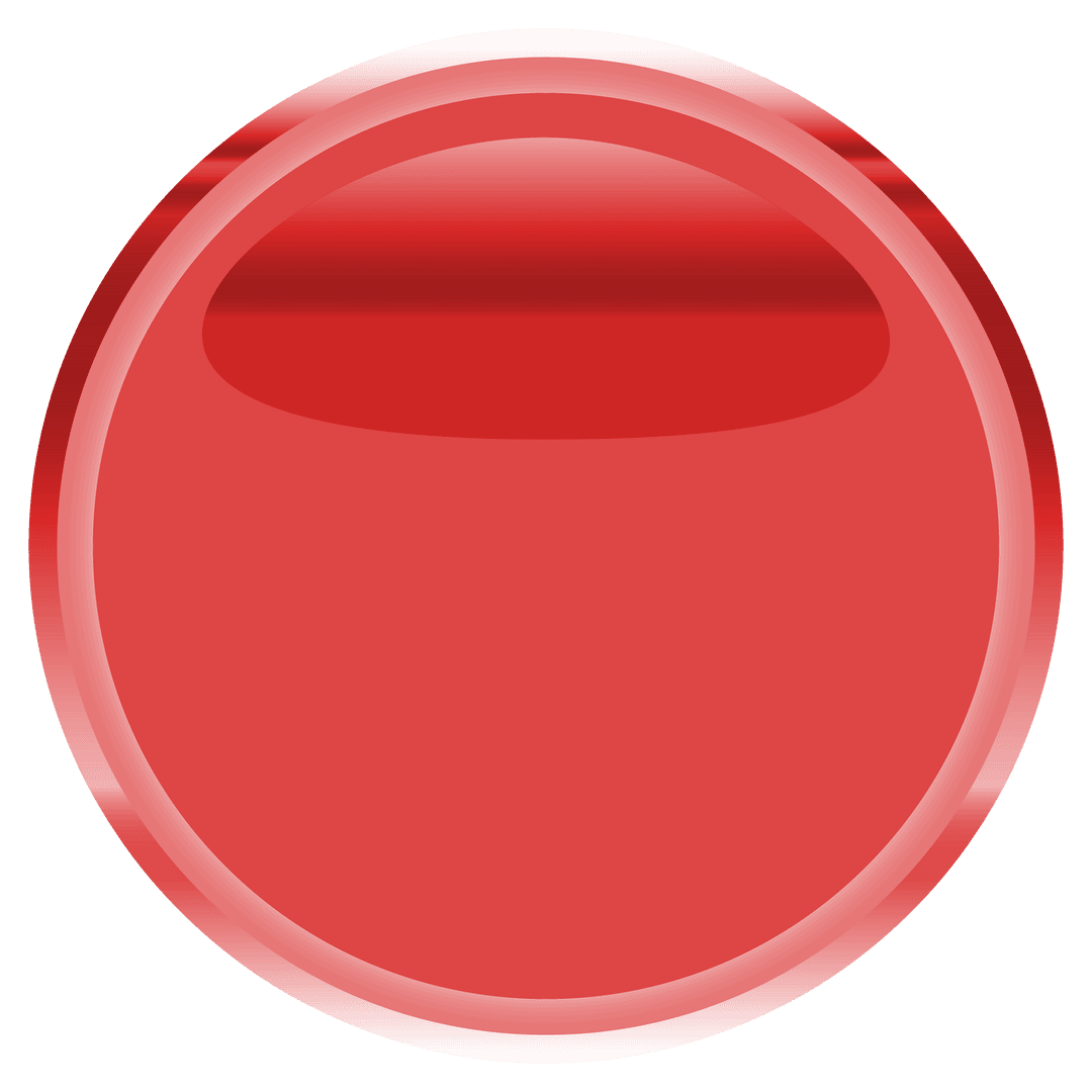 Glossy Red Circle on Transparent Background Mockup