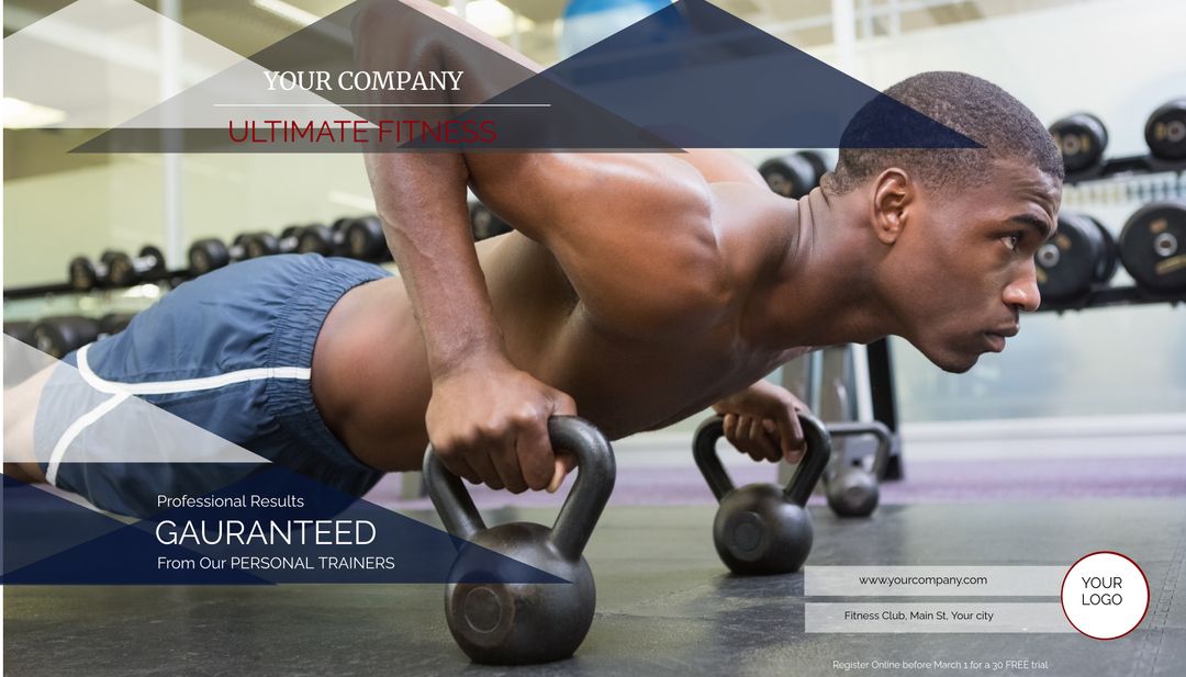 Fit Athlete Training With Kettlebells at Gym for Ultimate Fitness