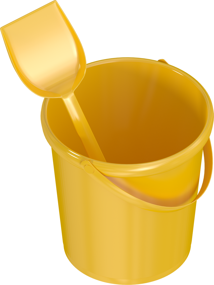 Close-Up Transparent Yellow Sand Bucket and Shovel Set Isolated - Download Free Stock Images Pikwizard.com