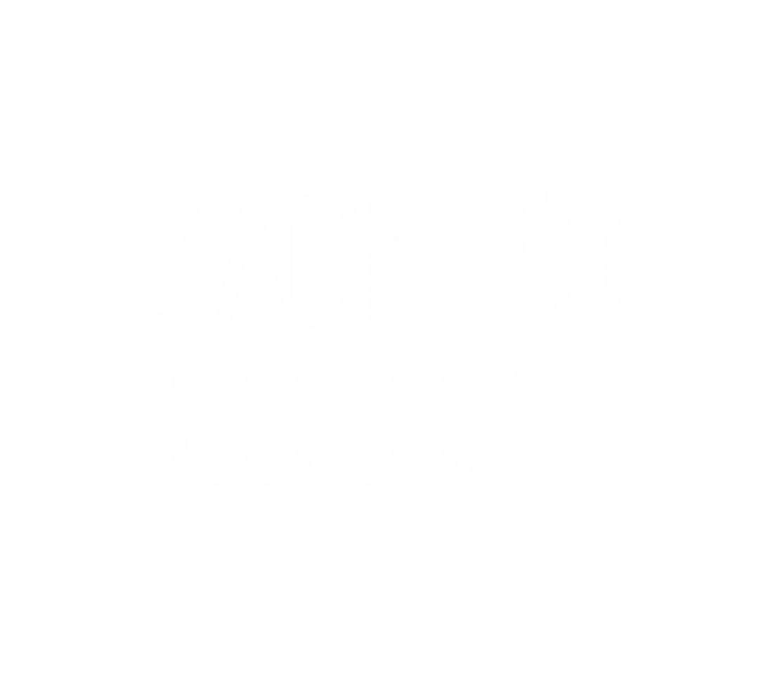 Bold 'Back to School' Text on Transparent Background for Education Use