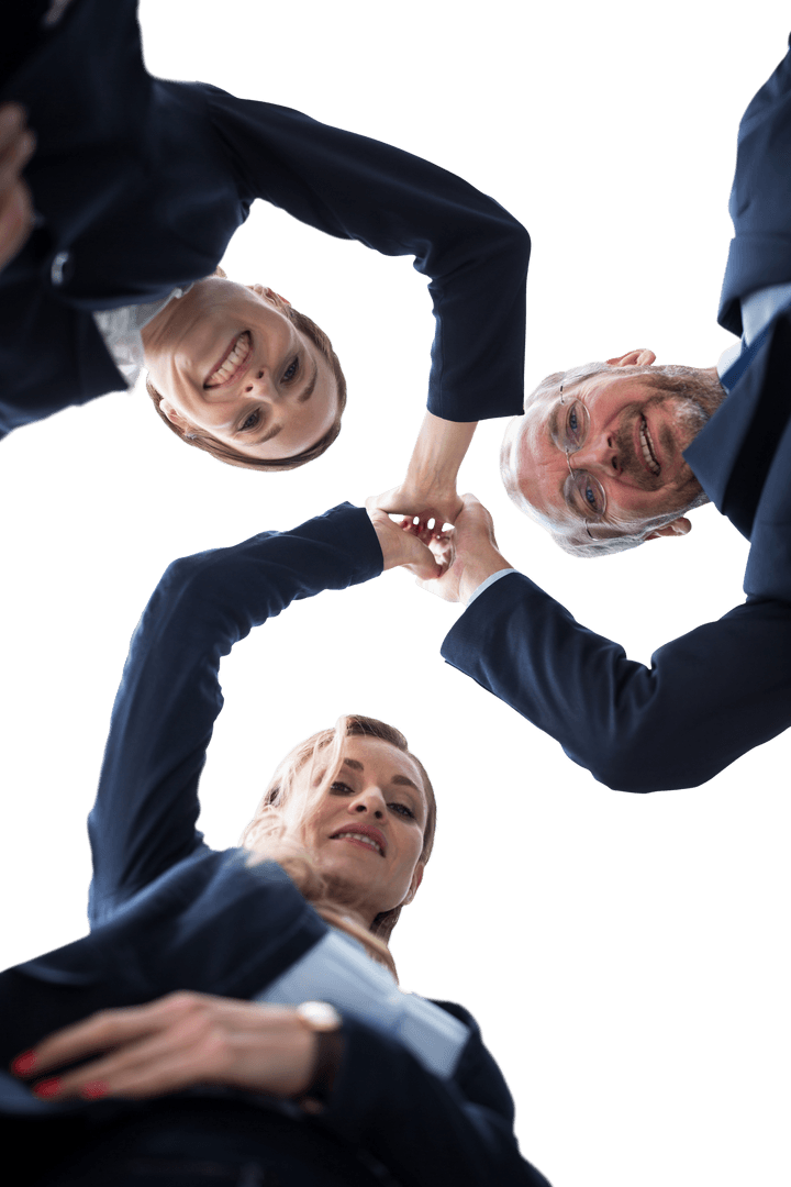 Low Angle Transparent Teamwork Success Concept