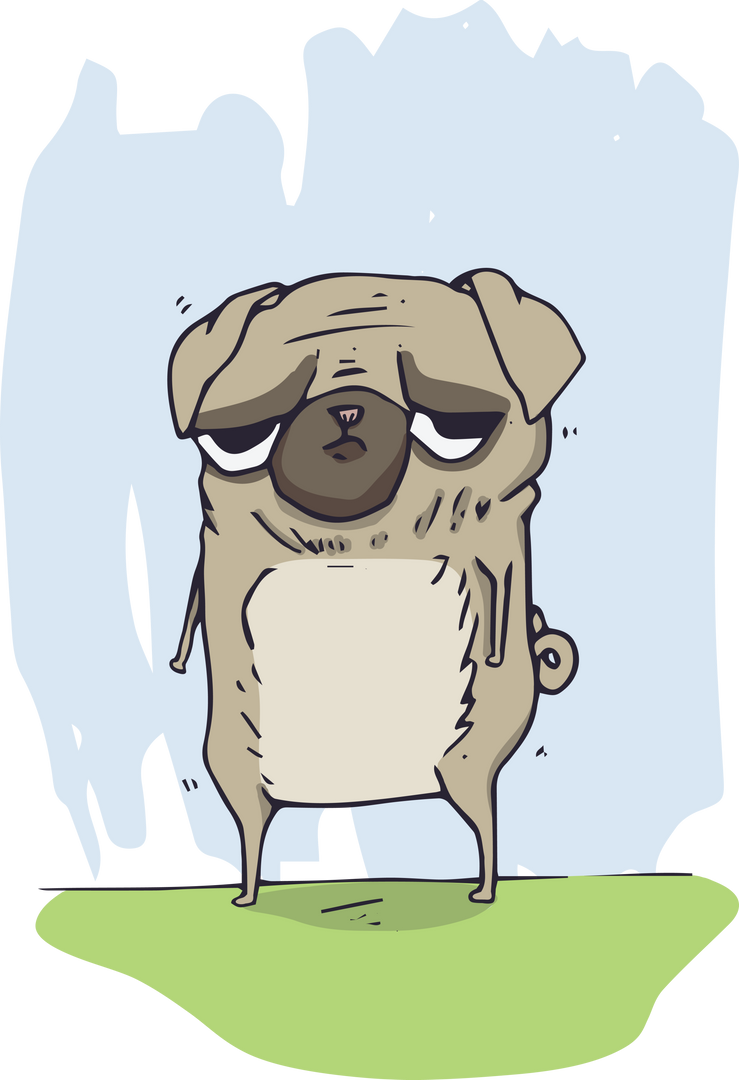 Cartoon Grey Dog with Sad Face on Transparent Background - Download Free Stock Images Pikwizard.com