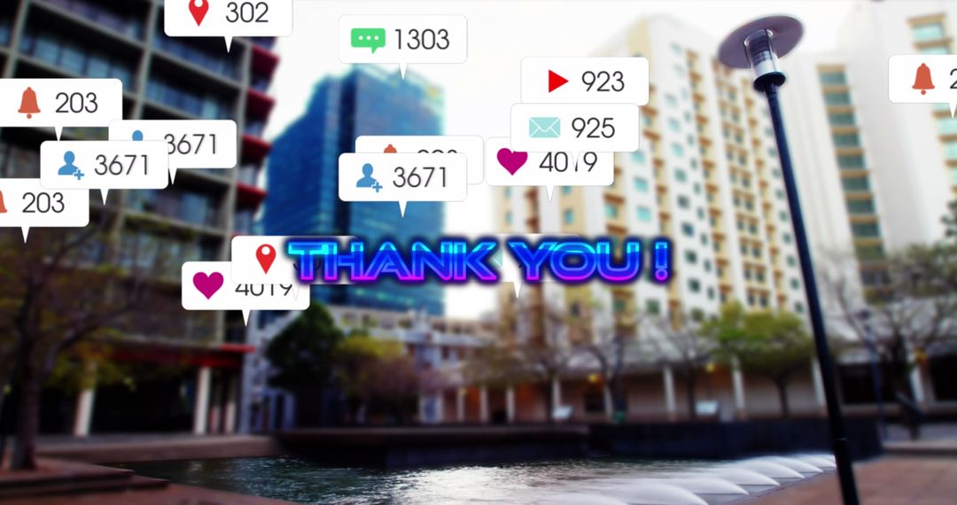 Digital Impact on Urban Life with Notes and Symbols