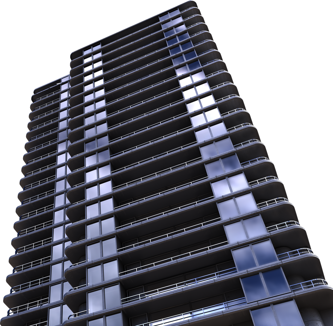 Transparent Modern High-Rise Tower Block Against Isolated Background - Download Free Stock Images Pikwizard.com