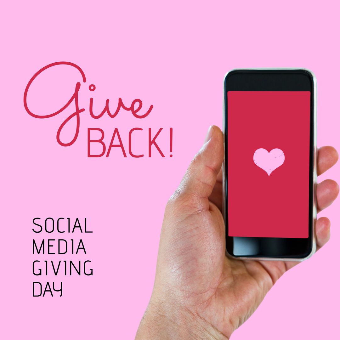 Social Media Giving Day Awareness Concept with Heart Symbol