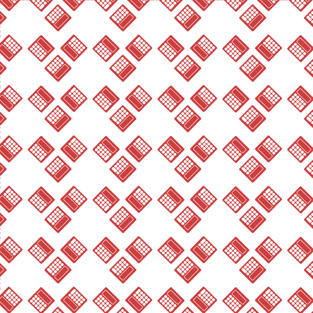 Transparent red calculator pattern tessellation digital design