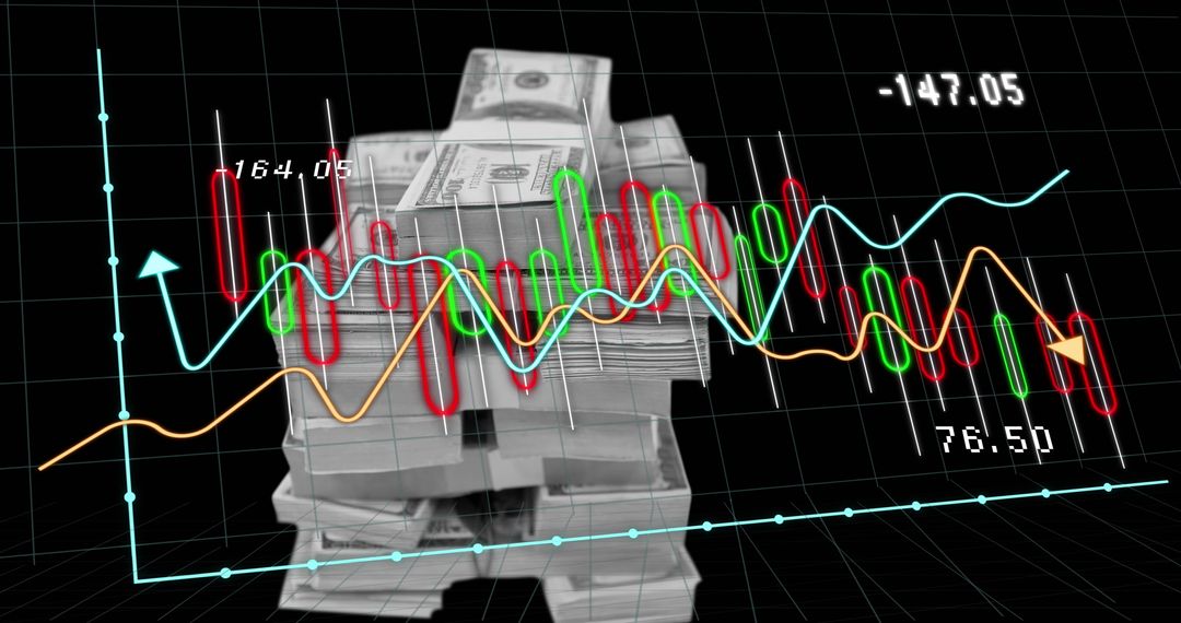 Digital Wealth Management Concept with Currency Exchange