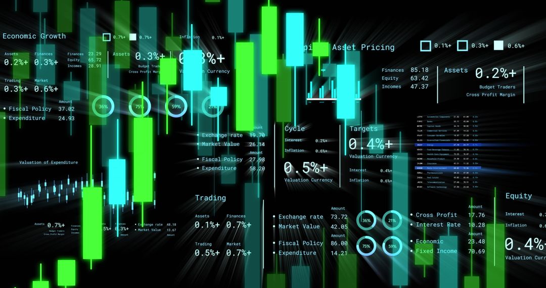 Digital Interface Showcasing Financial Data and Trade Analytics