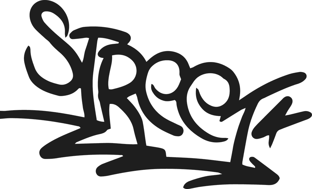 Dynamic Urban Graffiti STREET on Transparent Background